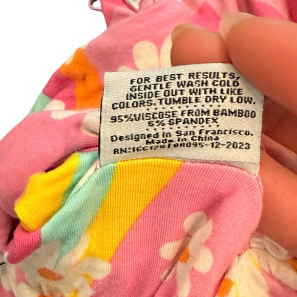 Bums & Roses Reversible Hoodie Jacket Girls 7/8 Pink Checkered Floral - Picture 9 of 10